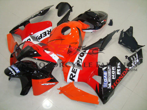 Honda CBR600RR (2005-2006) Orange, Red, White & Black Repsol Fairings at KingsMotorcycleFairings.com