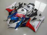 White, Blue and Red Fireblade Fairing Kit for a 2007, 2008 Honda CBR600RR motorcycle