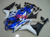 Blue & White Fairing Kit for a 2007, 2008 Honda CBR600RR motorcycle