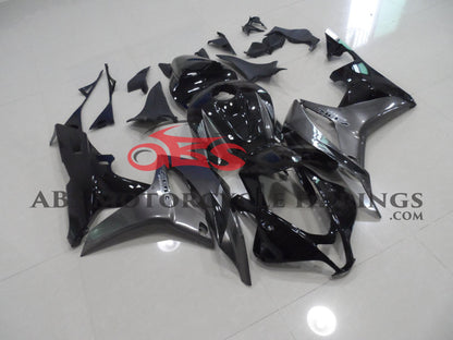 Grey and Black Fairing Kit for a 2007, 2008 Honda CBR600RR motorcycle