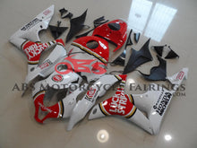 White and Red Lucky Strike Racing Fairing Kit for a 2007, 2008 Honda CBR600RR motorcycle