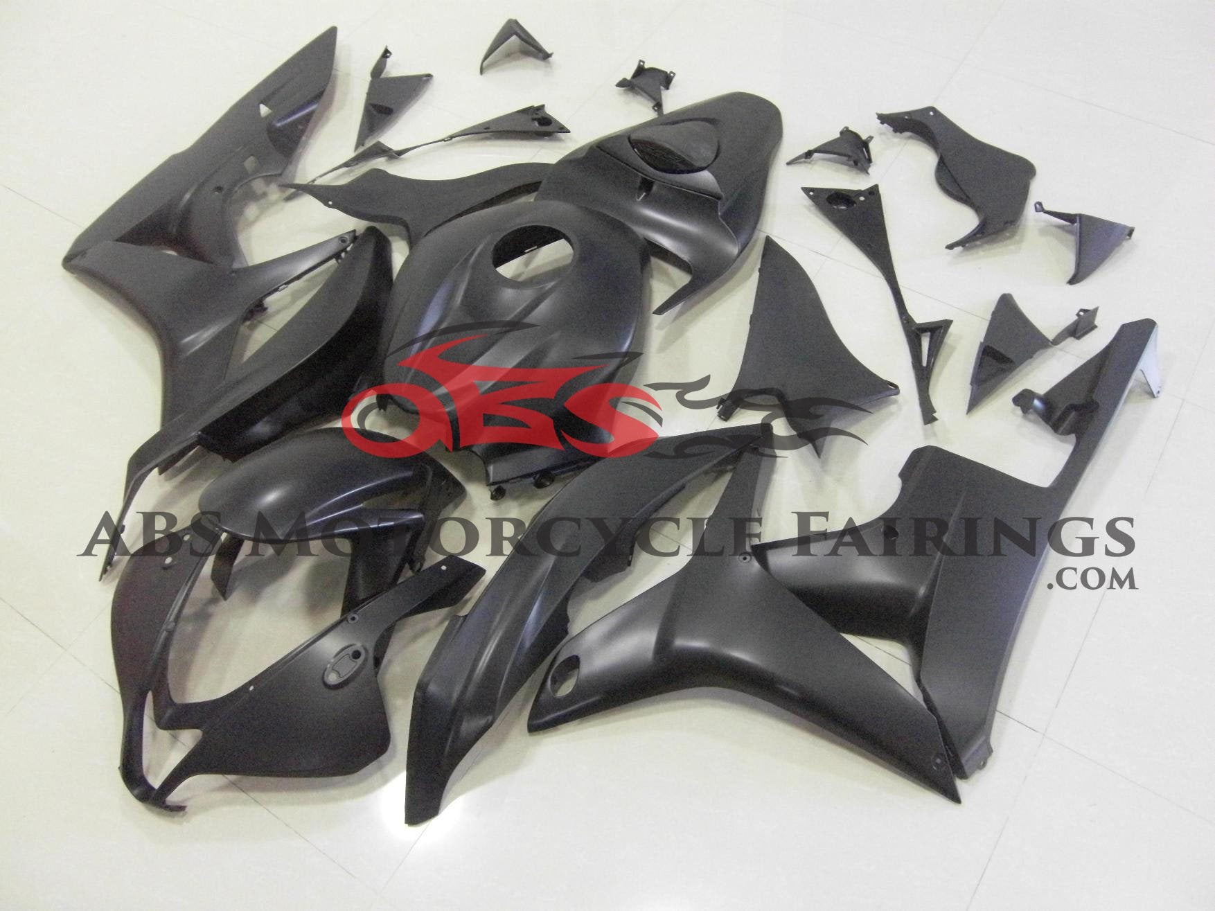 All Matte Black Fairing Kit for a 2007, 2008 Honda CBR600RR motorcycle