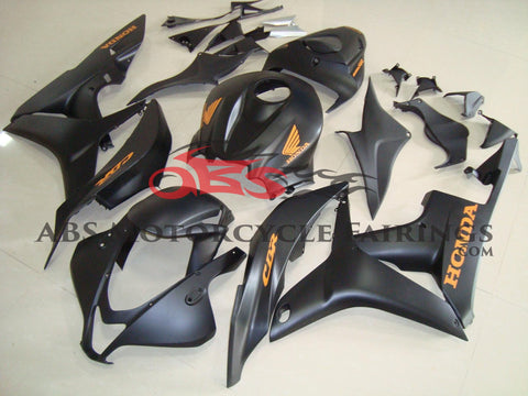 Matte Black & Orange Decals 2007-2008 Honda CBR600RR