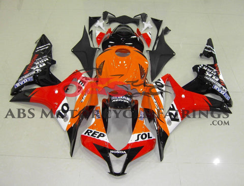 Honda CBR600RR (2007-2008) Orange, Red & Black Repsol Fairings