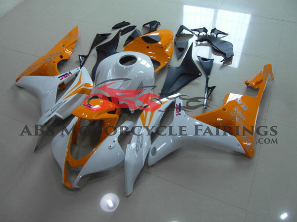 Honda CBR600RR (2007-2008) White & Orange Fairings