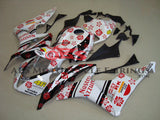 White, Red and Black Nastro Azzurro Fairing Kit for a 2007, 2008 Honda CBR600RR motorcycle