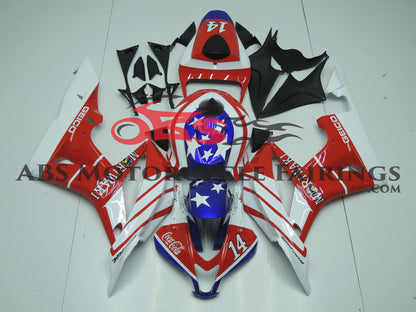 Honda CBR600RR Fairings (2007-2008) Red, White, Blue Coca Cola at KingsMotorcycleFairings.com