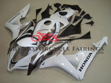 White & Silver Fairing Kit for a 2007, 2008 Honda CBR600RR motorcycle