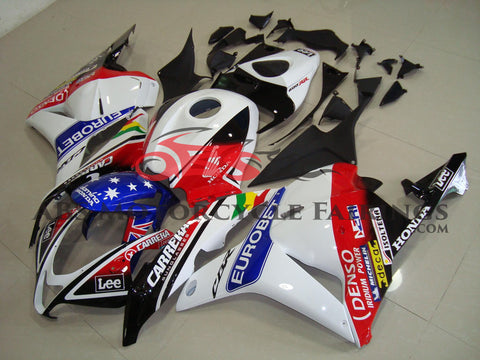 Honda CBR600RR (2009-2012) White, Black, Red & Blue Eurobet Fairings