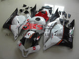 White, Black and Red Konica Minolta Fairing Kit for a 2009, 2010, 2011 & 2012 Honda CBR600RR motorcycle