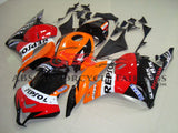 Orange, Black and Red Repsol Racing Fairing Kit for a 2009, 2010, 2011 & 2012 Honda CBR600RR motorcycle