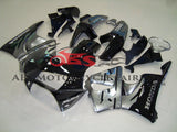 Black, Silver and Chrome Fairing Kit for a 1998 & 1999 Honda CBR900RR 919 motorcycle.