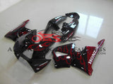 Black and Red Flames fairing kit for Honda CBR900RR (1998-1999) motorcycles