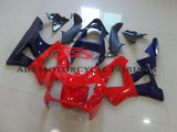 Red and Dark Blue Fairing Kit for a 2000 and 2001 Honda CBR900RR 929 motorcycle