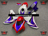 Red, Blue and White HRC Fairing Kit for a 2008, 2009, 2010 & 2011 Honda CBR1000RR motorcycle