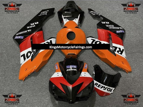 Honda CBR1000RR (2004-2005) Orange, Black, Red & White Classic Repsol Fairings at KingsMotorcycleFairings.com