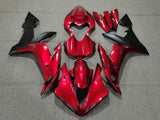 Candy Red and Matte Black Fairing Kit for a 2004, 2005 & 2006 Yamaha YZF-R1 motorcycle
