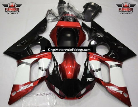 Yamaha YZF-R6 (1998-2002) Candy Red, Black, White & Silver Fairings