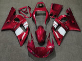 Candy Red, White and Silver Fairing Kit for a 1998, 1999, 2000, 2001 & 2002 Yamaha YZF-R6 motorcycle