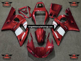 Yamaha YZF-R6 (1998-2002) Candy Red, White & Silver Fairings