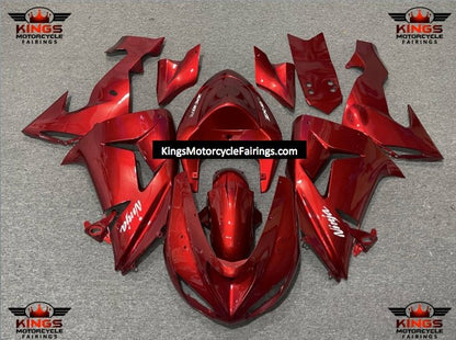Candy Red Fairing Kit for a 2006 & 2007 Kawasaki ZX-10R motorcycle from KingsMotorcycleFairings.com