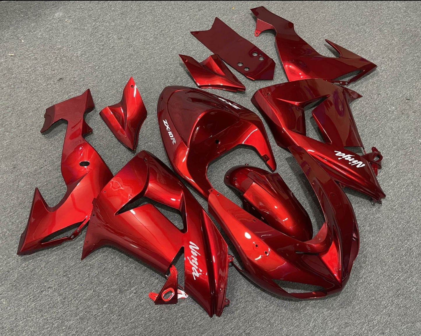 Candy Red Fairing Kit for a 2006 & 2007 Kawasaki ZX-10R motorcycle from KingsMotorcycleFairings.com