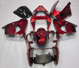 Candy Red and Black Tribal Fairing Kit for a 2000, 2001 & 2002 Kawasaki ZX-6R 636 motorcycle