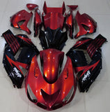 Candy Red and Black Fairing Kit for a 2006, 2007, 2008, 2009, 2010 & 2011 Kawasaki Ninja ZX-14R motorcycle