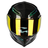 Carbon Fiber 3k Twill HNJ Motorcycle Helmet - KingsMotorcycleFairings.com