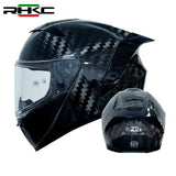 Carbon Fiber 3k & Gloss Black Motorcycle Helmet at KingsMotorcycleFairings.com