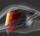 Carbon Fiber 3k & Red RHKC 360 Motorcycle Helmet at KingsMotorcycleFairings.com