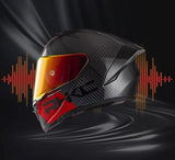 Carbon Fiber 3k & Red RHKC 360 Motorcycle Helmet at KingsMotorcycleFairings.com