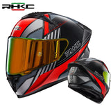 Carbon Fiber 3k, Red & Gray Motorcycle Helmet at KingsMotorcycleFairings.com