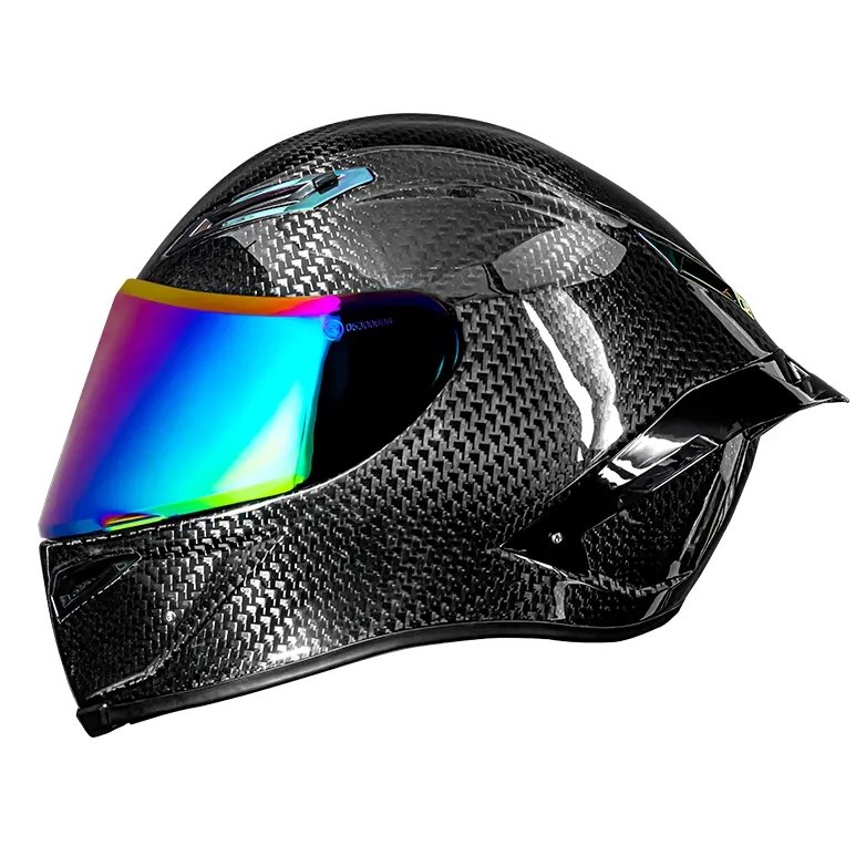 Carbon Fiber 9k Twill Motorcycle Helmet Kings Motorcycle