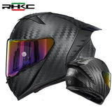 Carbon Fiber 9k & Matte Black RHKC Motorcycle Helmet at KingsMotorcycleFairings.com