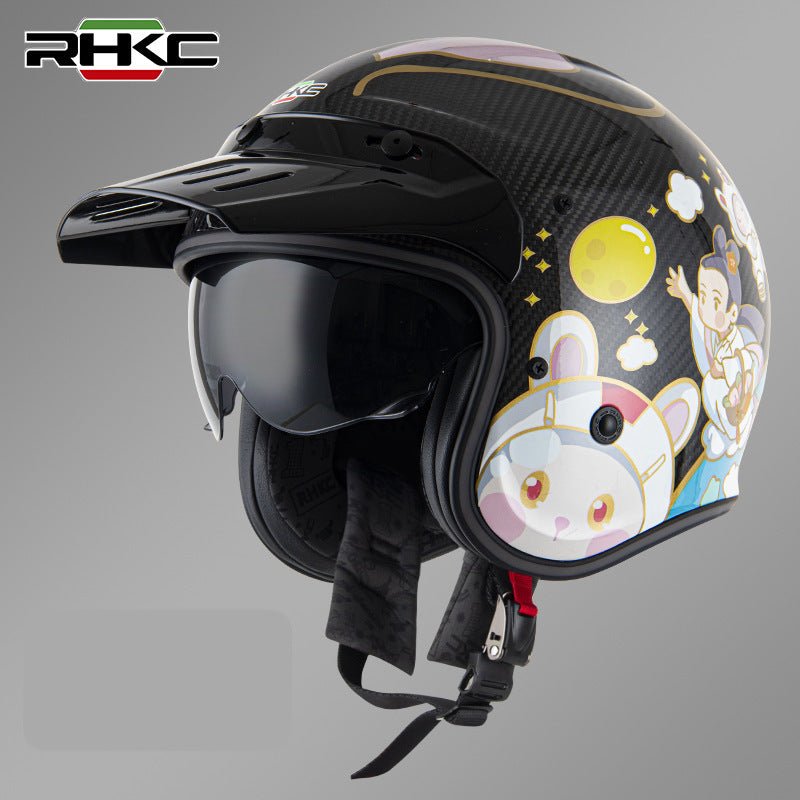 Motorcycle Helmet Carbon Fiber, Anime Cartoon RHKC Kings