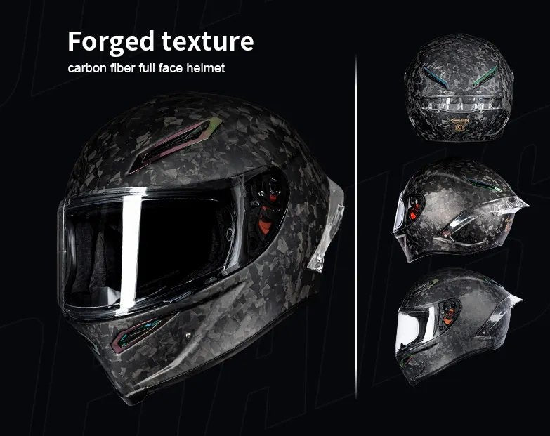baking soda motorcycle helmet Carbon Fiber Forged Motorcycle Helmet