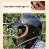Carbon Fiber Light Iron King Open Face Motorcycle Helmet