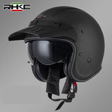Carbon Fiber Matte 3k RHKC Open Face Motorcycle Helmet at KingsMotorcycleFairings.com