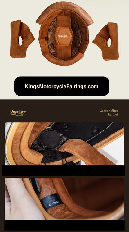 Carbon Fiber Iron King Open Face Motorcycle Helmets from KingsMotorcycleFairings.com