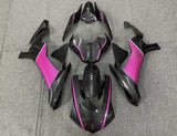Faux Carbon Fiber and Pink Fairing Kit for a 2015, 2016, 2017, 2018 & 2019 Yamaha YZF-R1 motorcycle