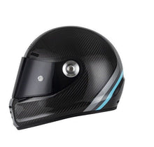 Carbon Fiber, Gray & Blue Motorcycle Helmet at KingsMotorcycleFairings.com