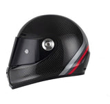Carbon Fiber, Gray & Red Motorcycle Helmet at KingsMotorcycleFairings.com