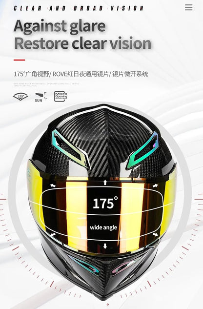 Carbon Fiber 9k Twill HNJ Motorcycle Helmet from KingsMotorcycleFairings.com