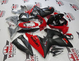 Matte Black, Gloss Red and Gloss Black Fairing Kit for a 2009, 2010, 2011, 2012, 2013, 2014, 2015 & 2016 Suzuki GSX-R1000 motorcycle