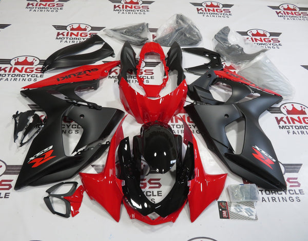 Suzuki GSXR1000 (2009-2016) Matte Black, Gloss Red & Gloss Black Fairings