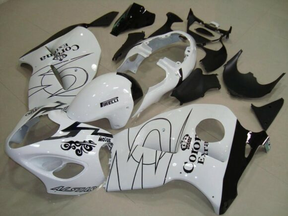 Suzuki GSXR1300 Hayabusa (1999-2007) White & Black Corona Tribal Fairings