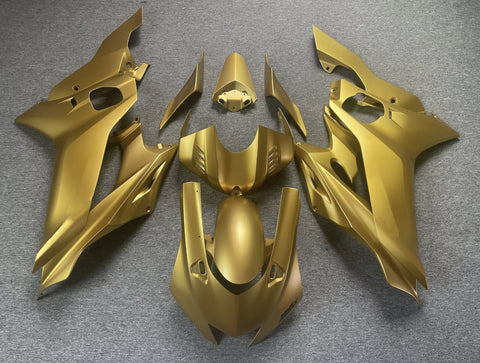 Matte Gold Fairing Kit for a 2017, 2018, 2019 & 2020 Yamaha YZF-R6 motorcycle
