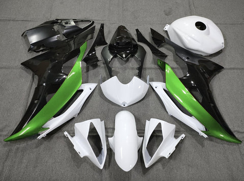 Yamaha YZF-R6 (2008-2016) White, Black & Green Fairings