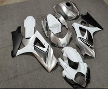 Suzuki GSXR1000 (2007-2008) White, Silver & Black Fairings